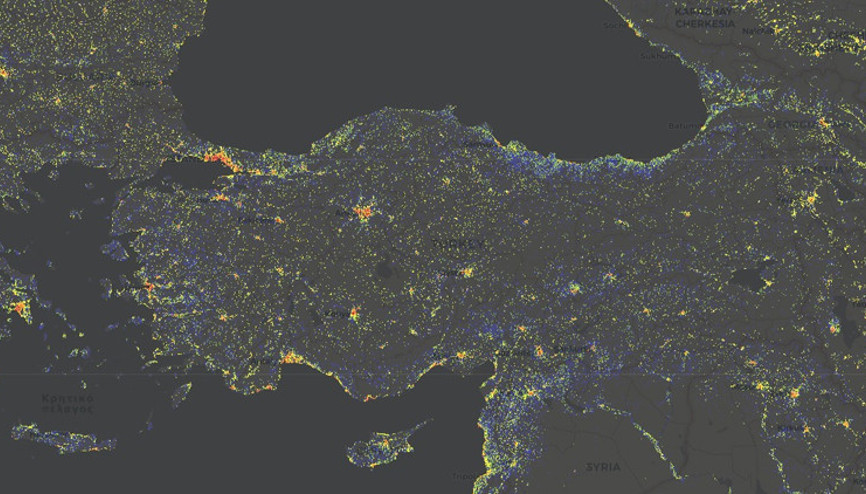 Dünyadaki tüm binalar bu haritada
