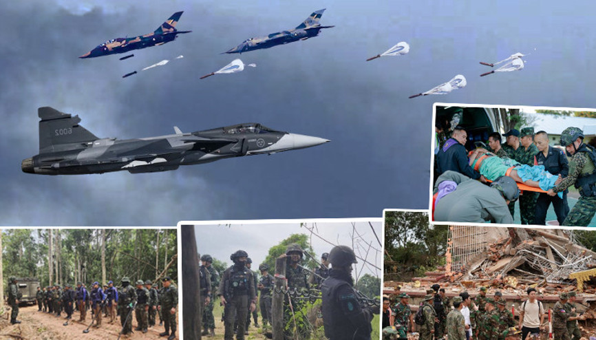Tayland ve Kamboçya arasında çatışma Hava bombardımanı başladı: Ağır silahlı birlikler harekete geçti