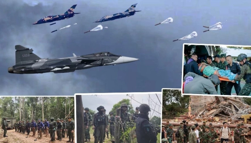 Tayland ve Kamboçya arasında çatışma Hava bombardımanı başladı: Ağır silahlı birlikler harekete geçti Tayland ve Kamboçya arasında çatışma Hava bombardımanı başladı: Ağır silahlı birlikler harekete geçti