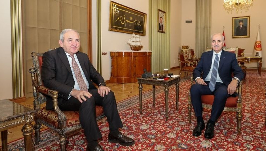 TBMM Başkanı Kurtulmuş, KEİPA Genel Sekreteri Hajiyev’i kabul etti