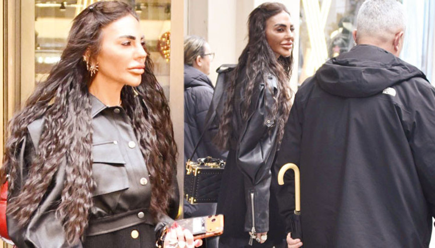 Süreyya Yalçın korumasıyla alışverişte