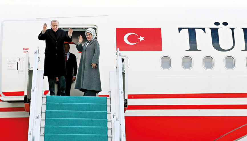 Erdoğan Türkmenistan’a gitti
