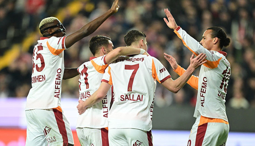 Galatasarayda Yunus asistle, Sallai golle döndü Leroy Sane fırtınası Antalyada da devam etti