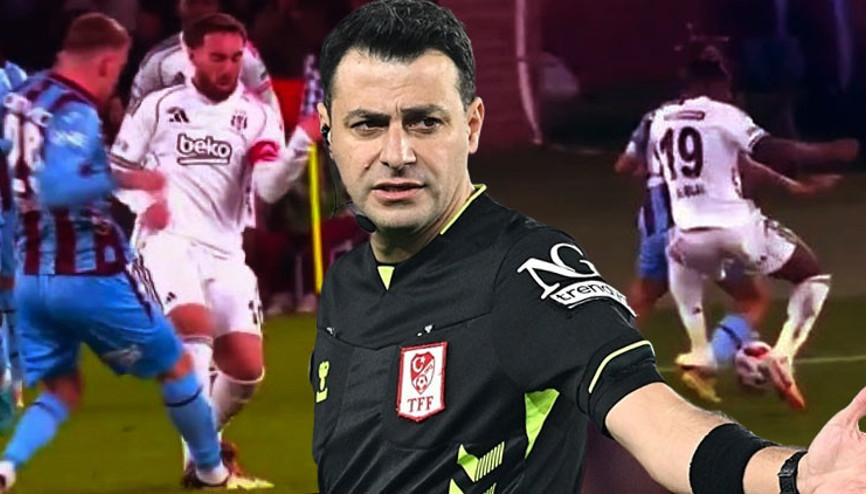 Trabzonspor-Beşiktaş maçında çok konuşulan hakem kararları: El Bilal Toure çılgına döndü Orkun Kökçü için kırmızı kart beklentisi...