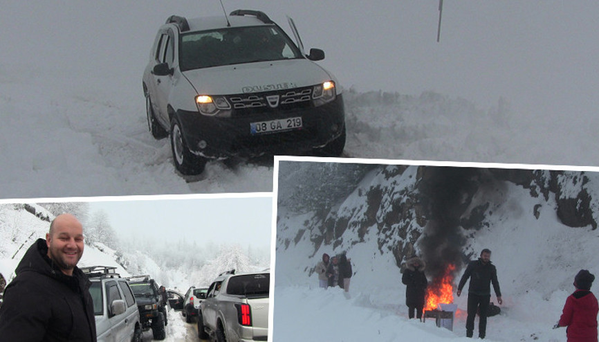 Kar kalınlığı 3 metreye ulaştı Yollar kapandı, sürücüler zor anlar yaşıyor