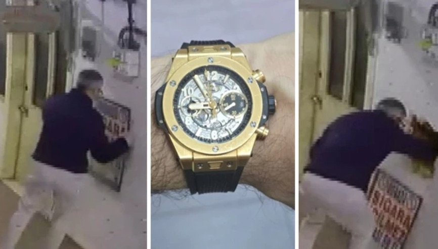 40 bin dolarlık saati böyle çaldı 40 bin dolarlık saati böyle çaldı