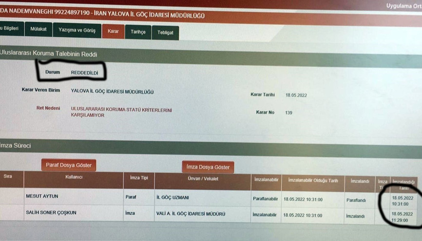 Görevden uzaklaştırılan Yalova İl Göç İdaresi Müdürünün usulsüz mülakat mesajları ortaya çıktı