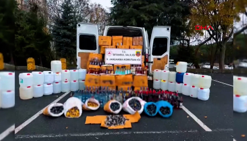 17 ilde 27 bin 886 litre sahte ve kaçak içki ile 67 bin 994 litre etil alkol ele geçirildi