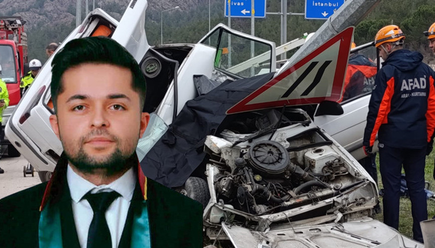 Genç avukat, feci kazada yaşamını yitirdi