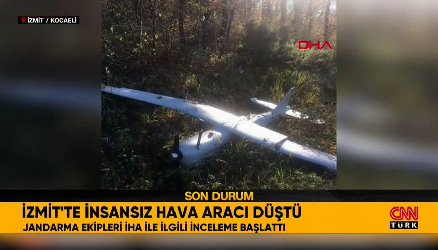 İzmite İHA düştü