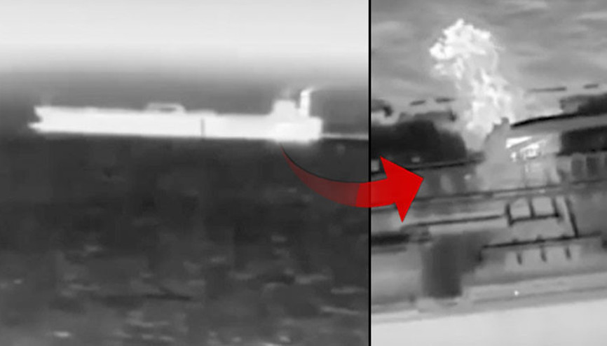 Akdenizde Rus gemisine saldırı