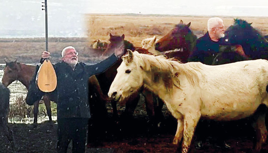 Klip çekiminde korkutan kaza: Az kalsın nalları dikiyordum