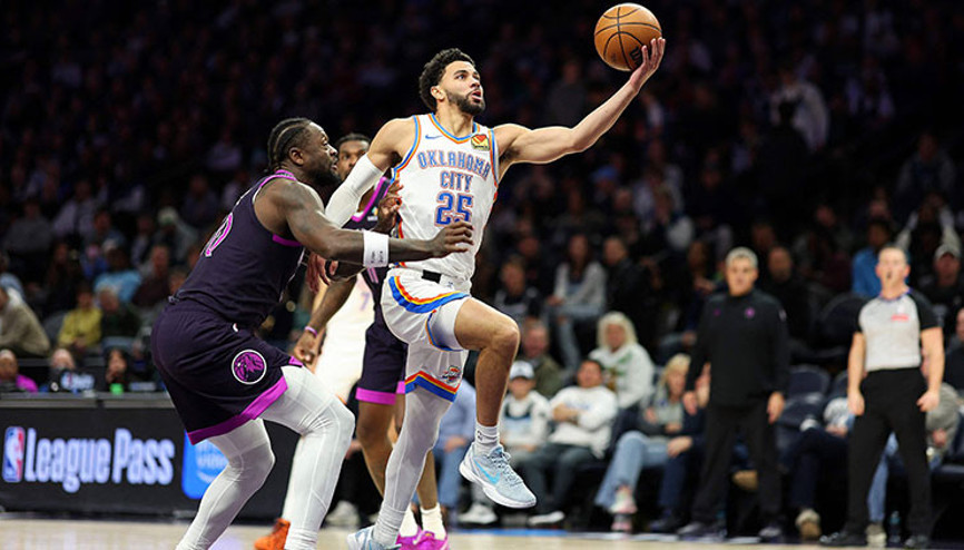 NBAde son şampiyon Thunder, deplasmanda Timberwolvesa yenildi