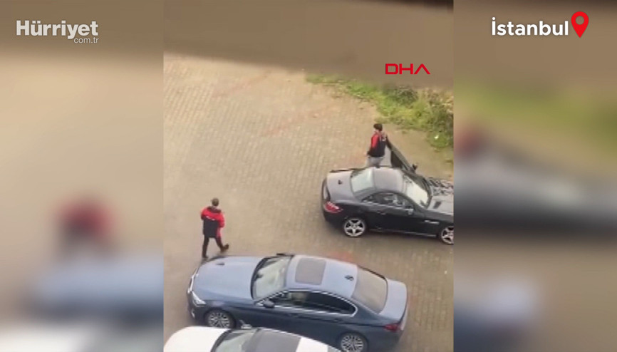 Maltepede özel hastanenin valeleri müşterinin otomobiliyle drift attı