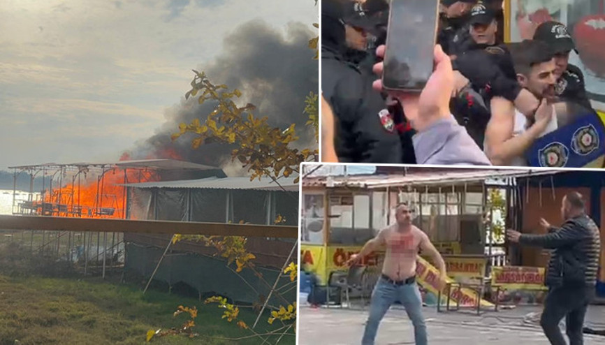 Adanada yıkım gerginliği Bazı kişiler direnip iş yerini yaktı... Çok sayıda gözaltı var