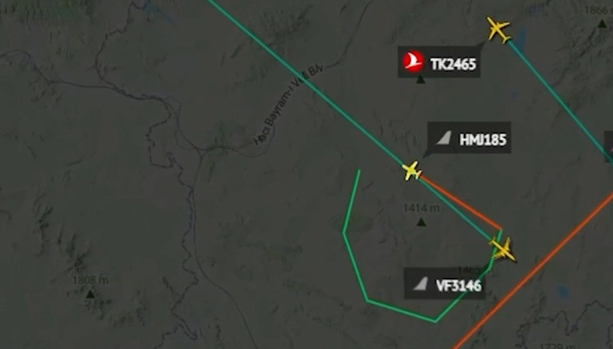 Milli Savunma Bakanlığı, Haymana yakınlarında düşen ve Libya heyetini taşıyan jetin radar izini paylaştı