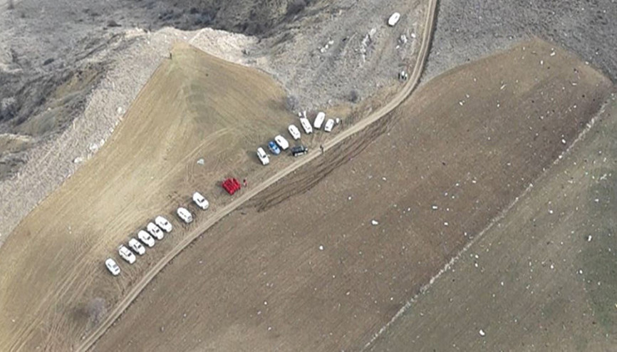 Düşen uçağın enkaz alanında çalışmalar tamamlandı