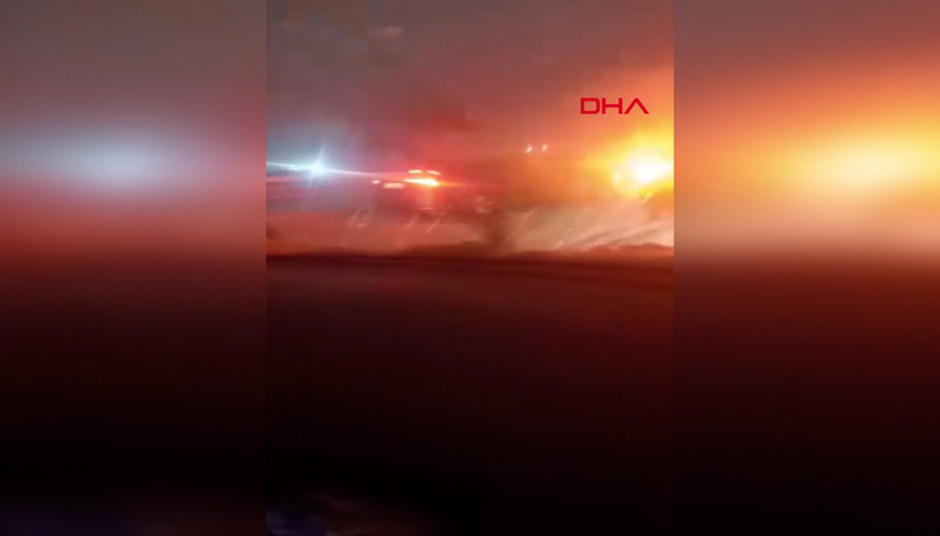 Bolu Dağı Tüneli çıkışında 6 aracın karıştığı zincirleme kaza kamerada