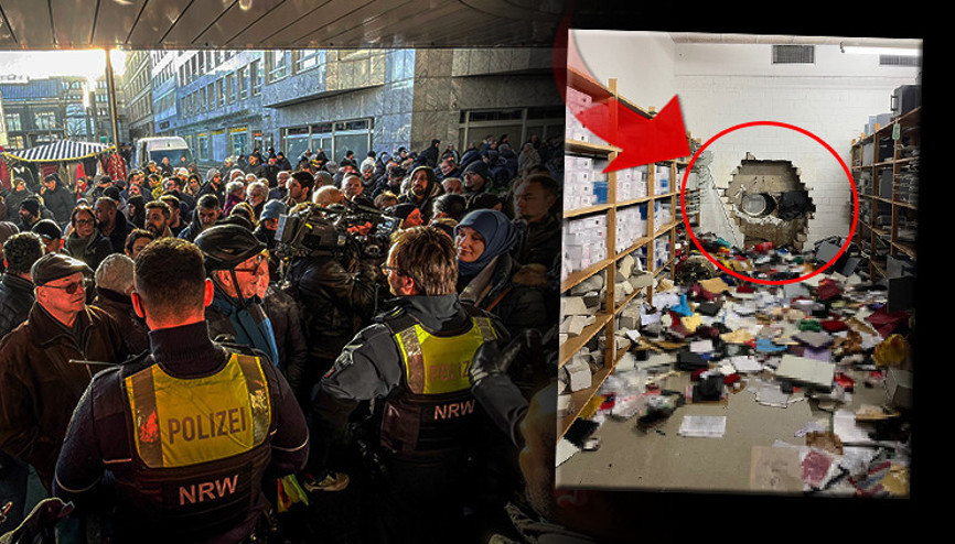 Almanyada filmleri aratmayan banka soygunu