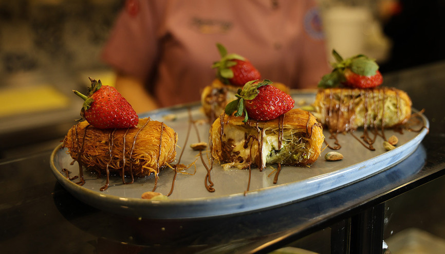 Bu da ‘çikolatalı kaymaklı kadayıf sarma