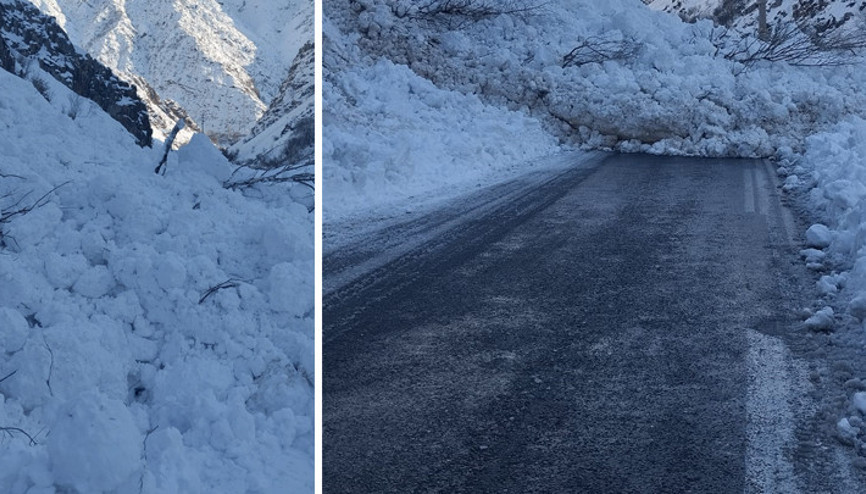Hakkari-Çukurca kara yoluna çığ düştü Çalışma başlatıldı