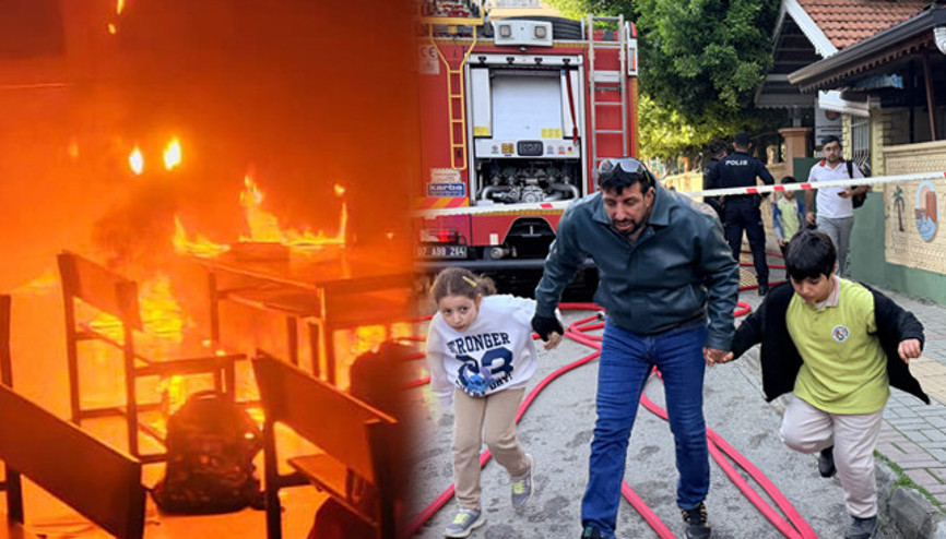 İlkokulda sınıfta yangın çıktı Eğitime 2 gün ara verildi
