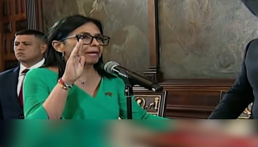 Maduronun yardımcısı Delcy Rodriguez yemin ederek Geçici Devlet Başkanı oldu