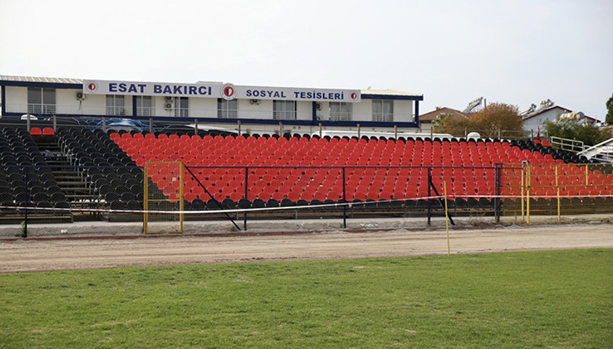 Fethiye İlçe Stadında Galatasaray maçı hazırlıkları