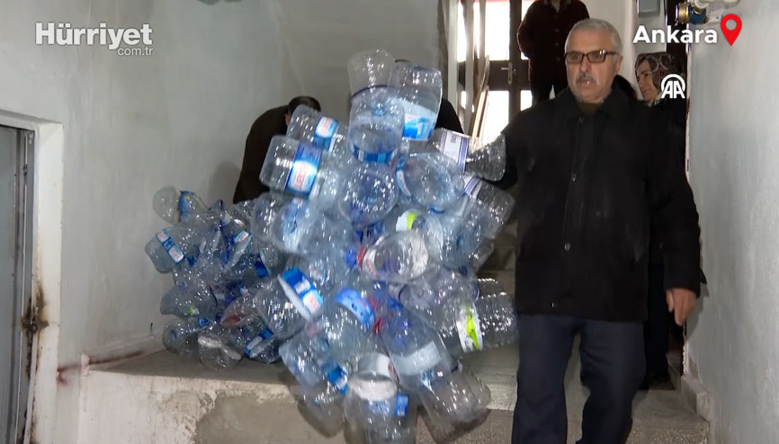 Başkentte suları akmayan bina sakinleri çözüm istiyor