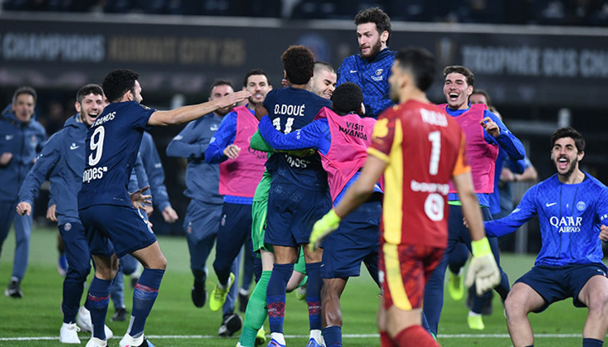 Marsilyayı penaltılarla deviren PSG, Fransa Süper Kupanın sahibi oldu