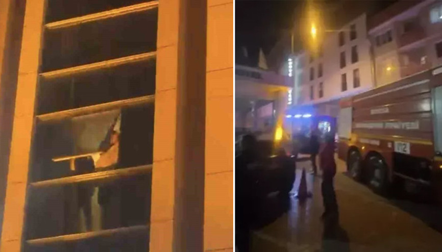 Bursada 7 katlı otelde yangın paniği: 8 kişi dumandan etkilendi