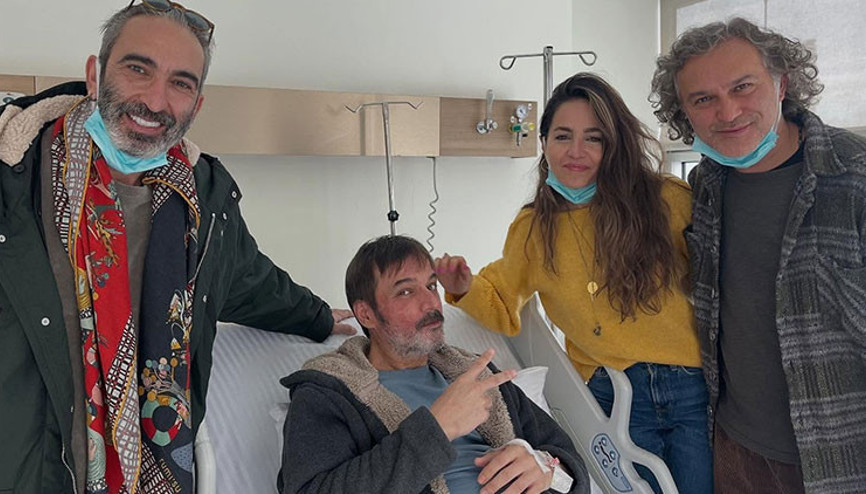 Organ nakli bekleyen ünlü oyuncu Ufuk Özkana dostlarından moral ziyareti