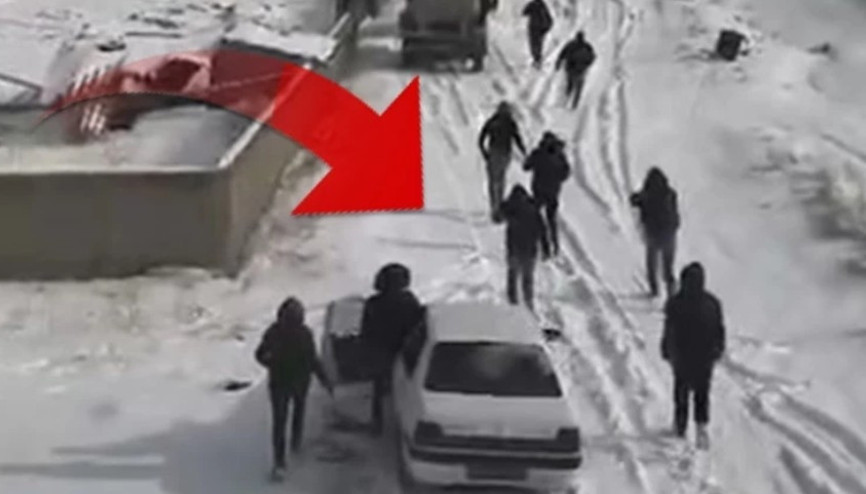 Köpek dövüştürenlerin dronu görüp kaçtığı anlar kamerada