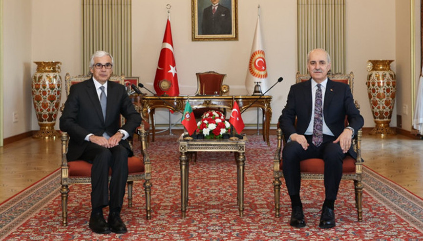 TBMM Başkanı Kurtulmuş, Portekiz Cumhuriyet Meclisi Başkanı Aguiar-Branco ile Mecliste görüştü