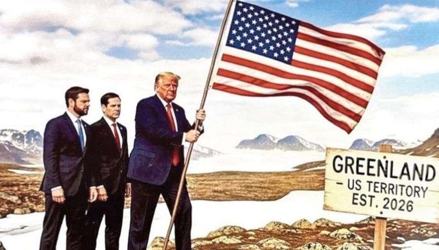 Davos öncesinde gerilim arttı… Trump sosyal medyada Grönland’a ABD bayrağı dikti
