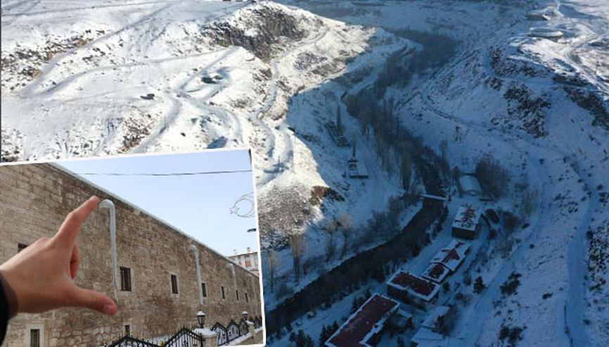 Türkiyenin en soğuk ilçesi belli oldu: Sıfırın altında 32.7 derece ölçüldü 4 metre uzunluğunda buz sarkıtları oluştu