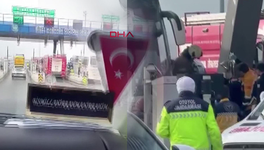 İstanbuldaki gişede otomobil ile otobüs çarpıştı: 2 ölü, 1 yaralı