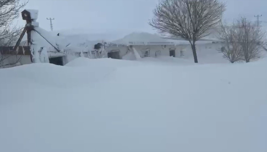 Kar kalınlığı yer yer 4 metreyi aştı Manzarayı görünce gözlerine inanamadı: Kulübelerimiz ve araçlarımız kar altında kaldı Köpekleri kurtardık