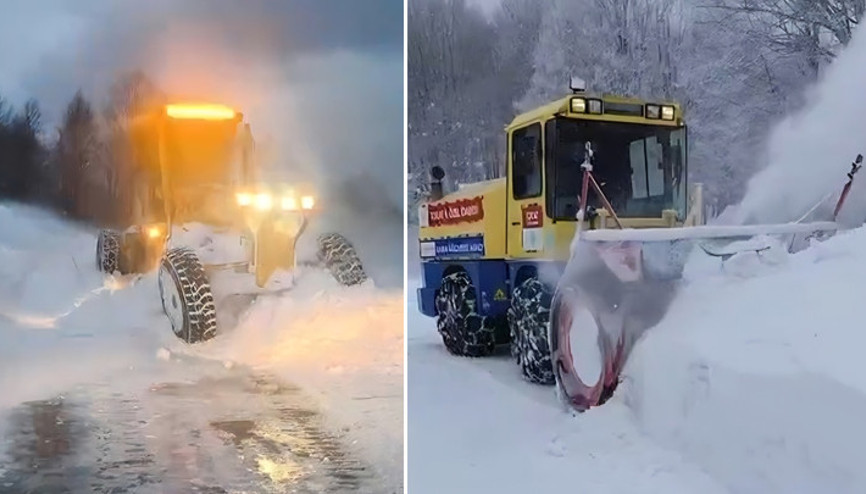 Tokatta yoğun kar yağışı Mahsur kalan minibüstekiler kurtarıldı