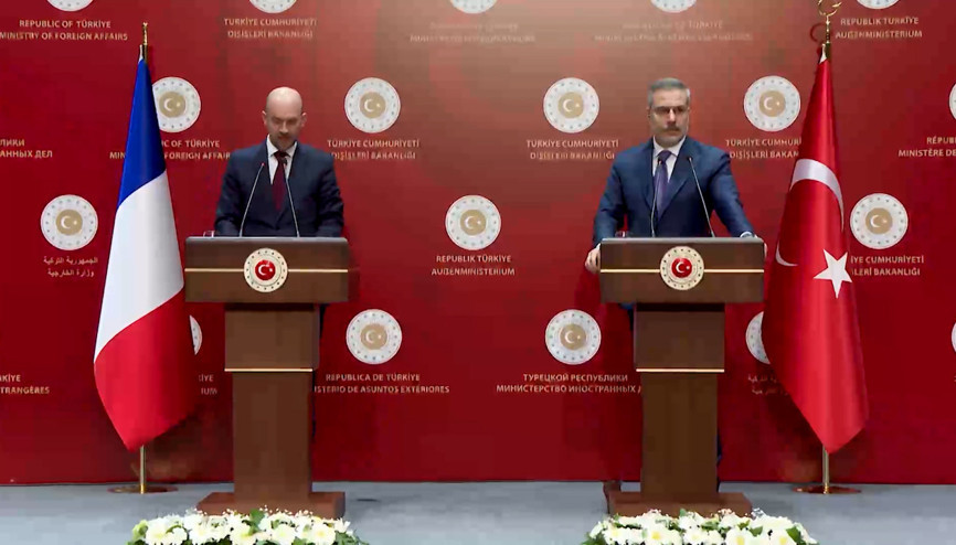 Dışişleri Bakanı Hakan Fidan, Fransız mevkidaşı Barrot ile ortak basın toplantısı düzenledi