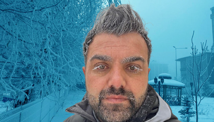 Termometreler eksi 33 dereceyi gösterdi... Kent buz tuttu Dışarı çıkanların kaş ve kirpikleri dondu