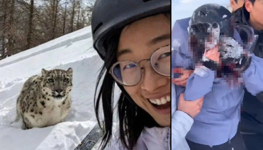 Leoparla selfie sonu oluyordu