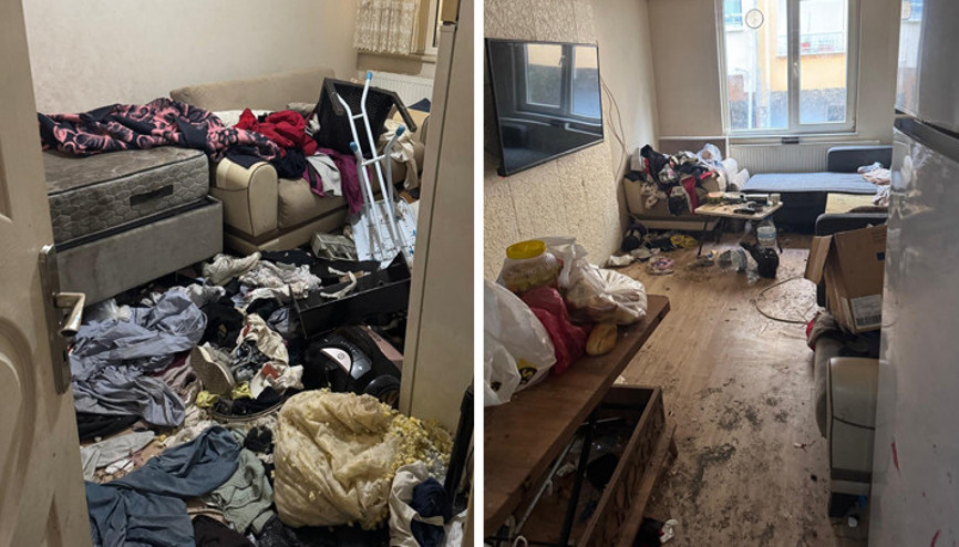 Ev sahibini şoke eden manzara 8 aydır kira ödemiyorlar Evimi perişan ettiler