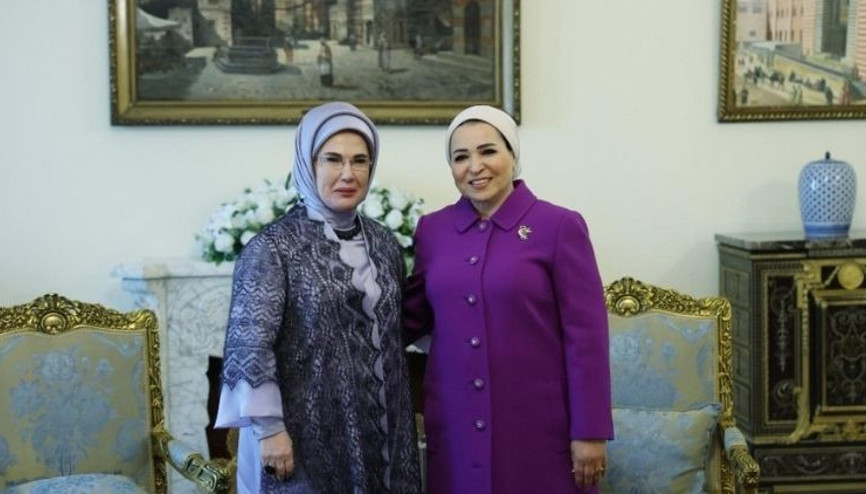 Emine Erdoğan, Mısır Cumhurbaşkanının eşi Amer ile görüştü