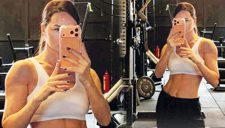 Yasemin Ergeneden spor pozu