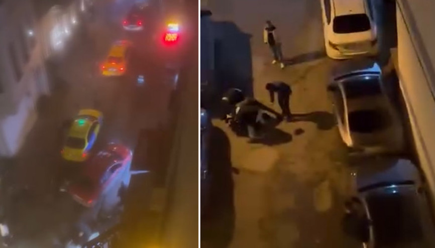 Kavga ettiği grubun üzerine aracını sürdü Ezilmekten son anda kurtuldular