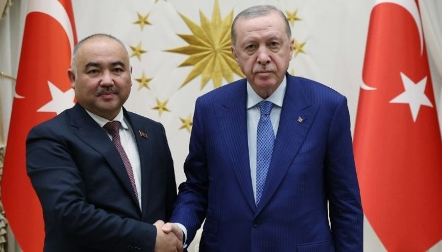 Cumhurbaşkanı Erdoğan, Kırgızistan Meclis Başkanı Uuluyu kabul etti