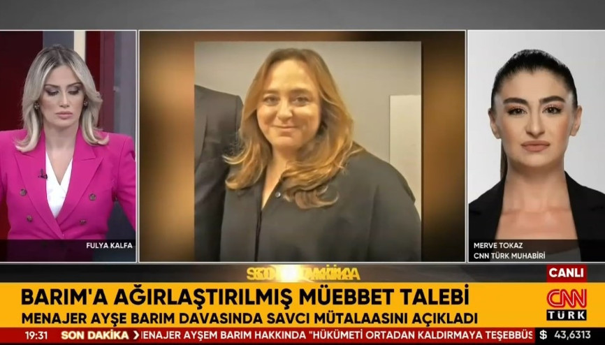 Menajer Ayşe Barım hakkında ağırlaştırılmış müebbet hapis talebi