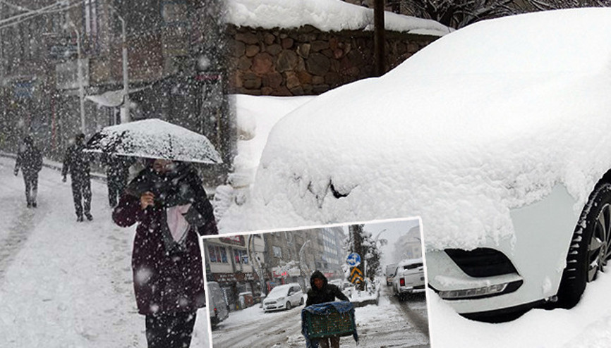 Kar yağışı başladı: Birçok kent beyaza büründü Kar kalınlığı 3 metreye ulaştı
