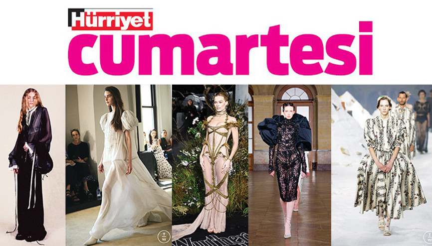 Hacimli etekler, kabarık kollar, dantel dokular ve inciler Sanki 19’uncu yüzyıldaymışız gibi...